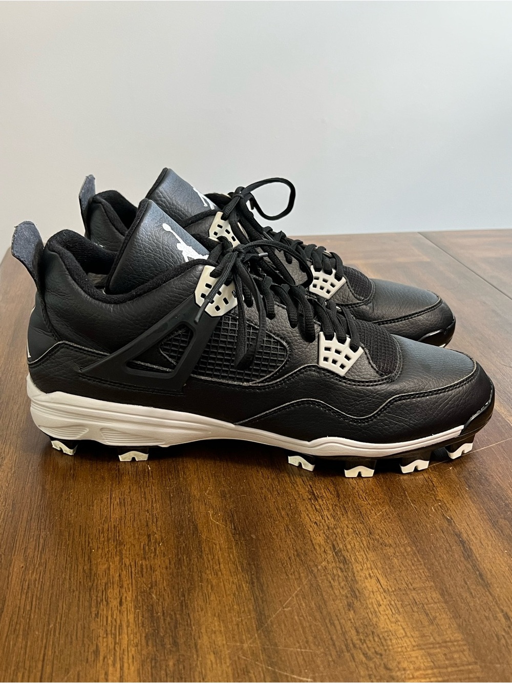 Nike Air Jordan Retro 4 Baseball Cleats Oreo 807709-010 Men’s Size 11.5